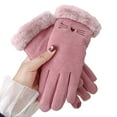 thumbnail image 2 of Herrnalise Gloves For Cold Weather Warm Keep Cold Proof Warm Touchable Screen Winter Thickening Knitting Plush Glove Gifts for Women, 2 of 2