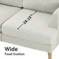 thumbnail image 5 of Gericco Mid-Century Modern Timeless Linen Loveseat, Beige, 5 of 8