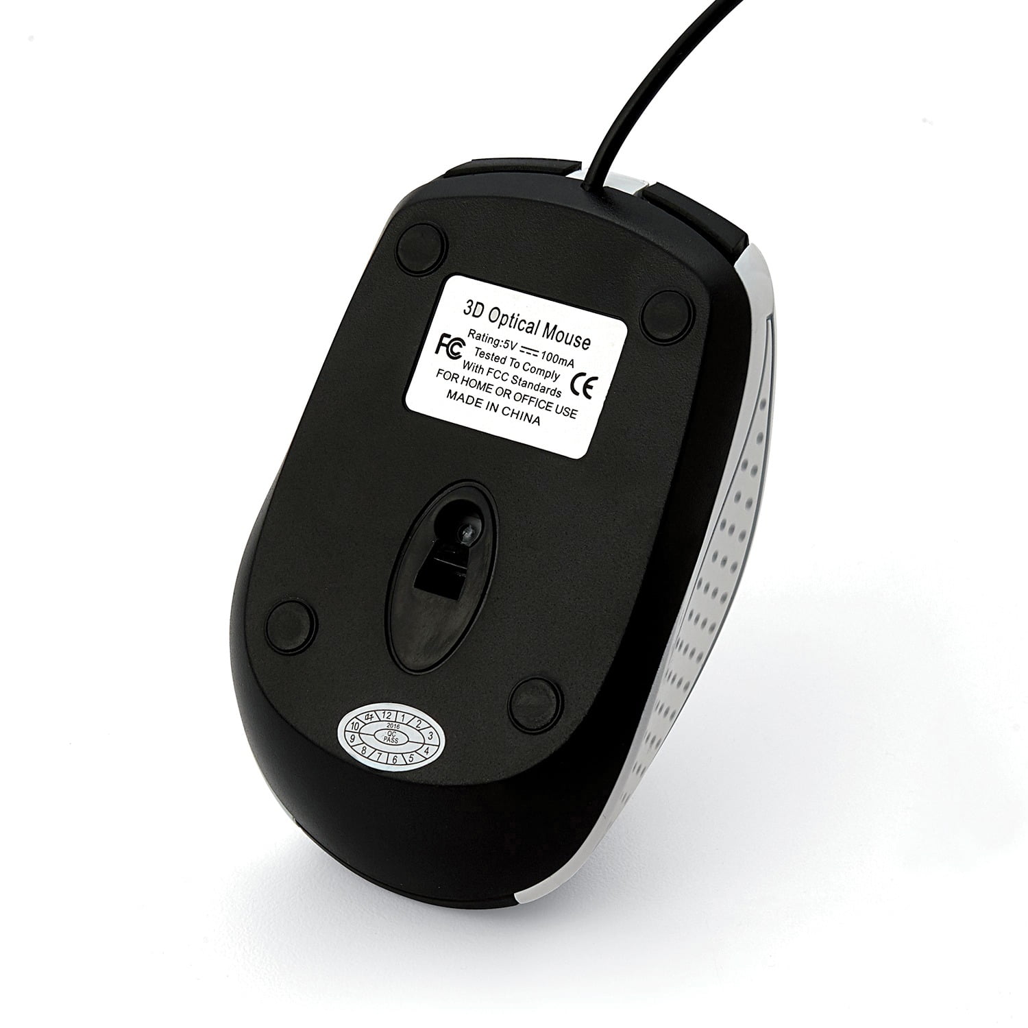 Verbatim Corded Optical Computer Mouse, Ergonomic, 3 Buttons, USB (White)