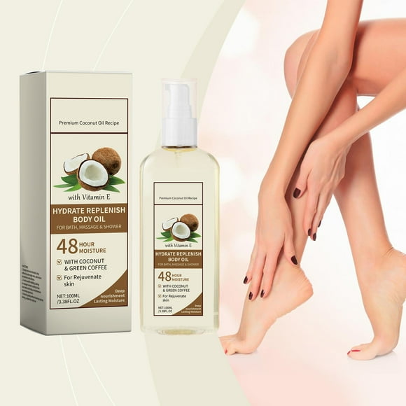 Deals! Gspmoly Essential Oils, Coconuts Moisturizing Oil Bath Massage Soothing Nourishing Body Oil 100Ml Aromatherapy Oils