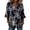 #157Blue, variant on Womens Summer Tops Floral Embroidery V Neck Shirts 3/4 Ruffle Sleeve Button Decor Flowy Casual Blouses