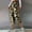 Khaki, variant on Tdoqot Camo Capri Pants for Women- Drawstring Elastic Waist Straight Leg Casual Hiking Cargo Pants Size S-3XL