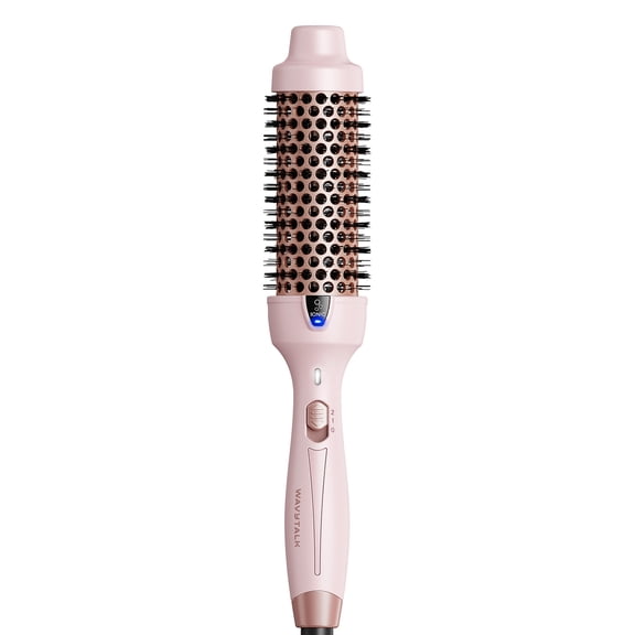 Wavytalk 1.5 inch Thermal Brush, Negative Ion Heated Round Brush, Creates Blowout Look, Pink