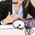 thumbnail image 6 of Compatible with iPhone 14 Astronaut Case with Kickstand Mirror Lanyard Shoulder Strap Case Detachable Glitter Paper Mirror Case for Women Girls Cute 3D Astronaut Bling Case, Purple, 6 of 16