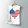 thumbnail image 5 of Frostluinai Womens USA Star Stripes Fourth July Tee Shirts Sleeveless Independence Day Tees Crew Neck Plus Size Tanks Gifts, 5 of 5