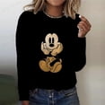 thumbnail image 1 of 2023 Women's O-neck New T-shirt Disney Mickey Mouse Print Top Spring Autumn Long-sleeved Casual Loose Vintage Women's T-shirt4XL Gao Jinjia LED, 1 of 2