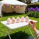 thumbnail image 5 of Huevos de Pascua de plástico blanco | Paquete de 24 huevos de Pascua sin terminar para manualidades infantiles | Cáscaras de huevo de 6 cm para pintar y decorar | Artículos de arte para el aula y, 5 of 9