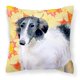 thumbnail image 1 of "Treasures BB9933PW1414 Borzoi Outdoor Canvas Pillow, Fall Leaves" Caroline's Treasures BB9933PW1414, 1 of 1