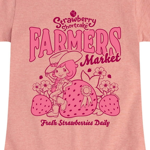 Strawberry Shortcake - Farmers Market - Toddler And Youth Girls Fitted Short Sleeve Graphic T-Shirt