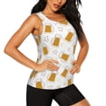 thumbnail image 2 of Balery Beer Camiseta sin mangas estampada ligera para mujer, tops de entrenamiento sin mangas, camisetas de yoga transpirables de secado rápido.-Large, 2 of 7
