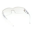 thumbnail image 4 of Rimless Wrap Around Shield Star Shimmer Sparkle Jewel Diva Sunglasses Clear, 4 of 4