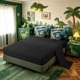 thumbnail image 4 of meiyoeat Jungle Dino Wildlife Full Size Bedding Sets for Boys Kids Men, Dinosaur Family Full Size Bed in a Bag, Green, Black Reversible, 7 Pieces, 4 of 5