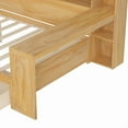 thumbnail image 6 of Full Size Wooden Daybed, with Storage Shelves + Two Storage Drawers + Study Desk, Multi-Functional Bed for Bedroom Space-Saving, 6 of 10