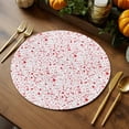 thumbnail image 3 of Halloween Round Placemats Set of 4 Splash Blood Drop Place Mats Washable Woven Placemat Red Scary Bloody Drop Circle Braided Table Mat for Kitchen Dining Table Holiday Party Home Decor 15 Inch, 3 of 9