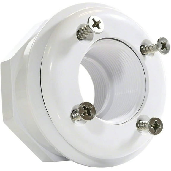 Complete Vinyl Pool Inlet Outlet Fitting SP1408 with 4 Stainless Steel Screws Replacement for Hayward SP1408 Inlet Return Wall Fitting (1 Pack)