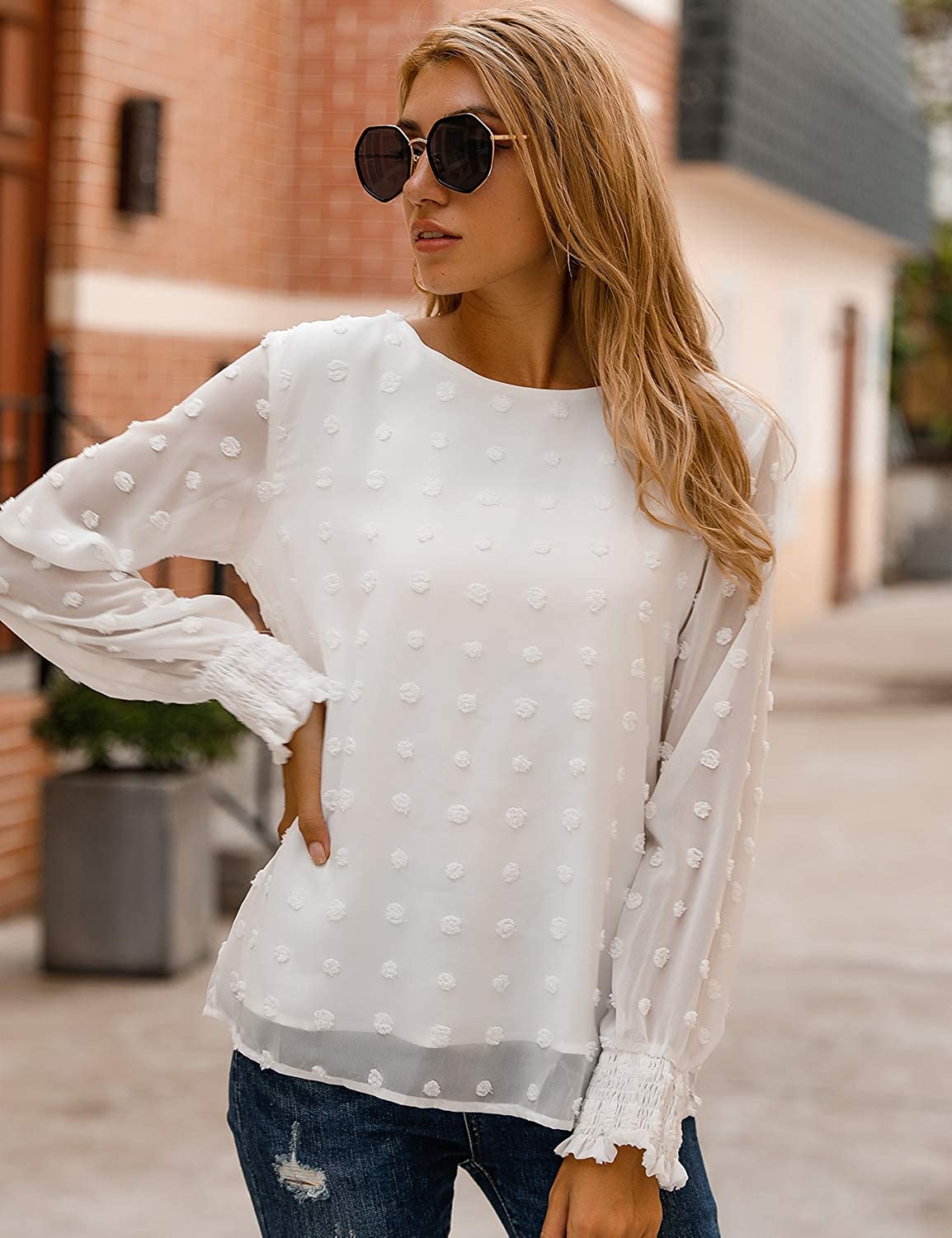 long sleeve cute blouses