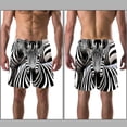 thumbnail image 3 of luoweisi Men's Beach Shorts Quick Dry Swim Trunks with Mesh Lining Zebra XL, 3 of 5