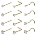 thumbnail image 1 of 12 piercings de acero quirúrgico para la nariz, para mujer., 1 of 1