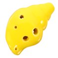 thumbnail image 2 of Yellow Ceramic Ocarina for Music Lovers 6-hole Lightweight Compact Size, 2 of 8