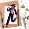 thumbnail image 5 of Classic Black Fedora and Pants Poseable Action Figure, Bendable Limbs Music Legend Doll for Kids Imaginative Play and Adults Nostalgic Desk Display, 1 Pack, 5 of 5