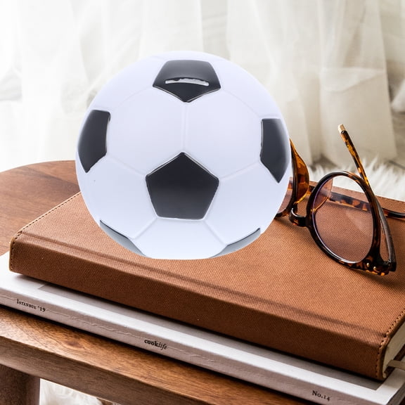 Football Piggy Bank Kids Soccer Boys Toy Tabletop Decor Money Change Jar Toddler