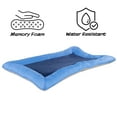 thumbnail image 3 of PETMAKER 43x29-Inch Sherpa Dog Bed with Water-Resistant Neck Bolster (Blue), 3 of 8