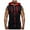 Red, variant on Oplxuo Zip Up Hoodies for Men Color Block Drawstring Casual Sleeveless Workout Gym Sports Jackets with Pockets