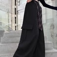thumbnail image 6 of Casual Pants Teen Girl Lightweight Solid Color Button Loose Wide Leg Pants with Pockets Summer Clothes, 6 of 8