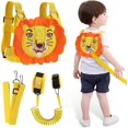 thumbnail image 1 of Correa para caminar para niños pequeños, correa de arnés de seguridad para niños 4 en 1, arnés para bebés con cerraduras de seguridad para niños, correa para niños (león), 1 of 5
