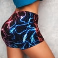 thumbnail image 4 of Rocae Red And Blue Lightning for Women's Quick-Dry Running Shorts,Ladies Active Athletic Apparel Yoga Workout Gym Running Volleyball Spandex Shorts-XX-Large, 4 of 8