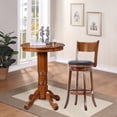 thumbnail image 3 of Boraam Palmetto 29in. High Back Swivel Wood Bar Stool, Walnut Finish, 3 of 9