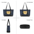 thumbnail image 6 of FORMRS Canvas Laptop Tote Bag for Women with 15.6" Computer Compartments Shoulder Handbag, Orange Cat Planet, 6 of 7