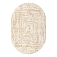 thumbnail image 2 of Unique Loom Hermitage Collection Area Rug - Armor (4' x 6' Oval White Bone/Beige), 2 of 6