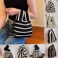 thumbnail image 1 of Typpkmm Fashion Handmade Knit Handbags Women Mini Knot Wrist Bag, 1 of 6