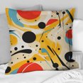 thumbnail image 2 of Designart "Matrix Of Lichtenstein Style Lines In Red Pop Art II" Abstract Printed Throw Pillow, 2 of 5