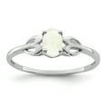 thumbnail image 1 of 925 Sterling Silver Rhodium-Plated Created Opal Ring, 1 of 2