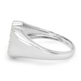 thumbnail image 3 of AFFY 0.33CT Round Moissanite Diamond Horseshoe Statement Ring for Men 14K White Gold over Silver-12, 3 of 7