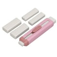 thumbnail image 2 of Push Pull Eraser, Sliding Retractable Eraser Buckle Design Flexible ABS Shell Double Ended  For Office For School Pink, 2 of 8