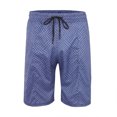 thumbnail image 4 of 2 Piece Short Sets for Men Summer Beach Outfits Striped Texture Zipper Shirts & Shorts Casual Vacation Set, 4 of 5