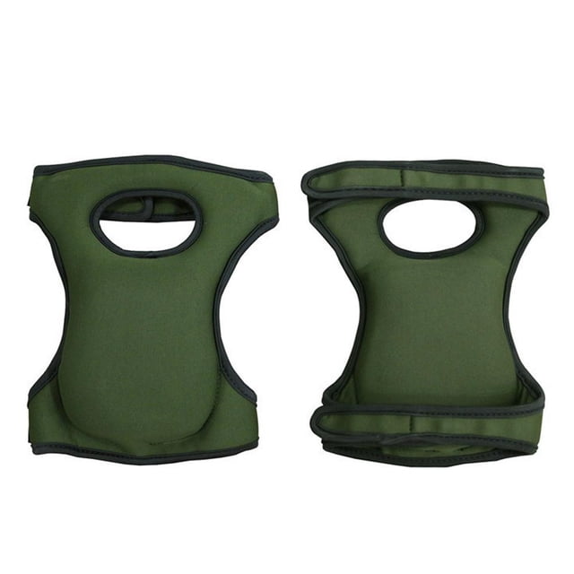 Genouillères Professionnelles pour Jardinage Travail de Sol Confort Lourd Rembourrage en Mousse Sangles Réglables Vert Armée