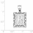 thumbnail image 2 of 925 Sterling Silver Dainty Letter B Initial Name Monogram Necklace Charm Pendant, 2 of 6