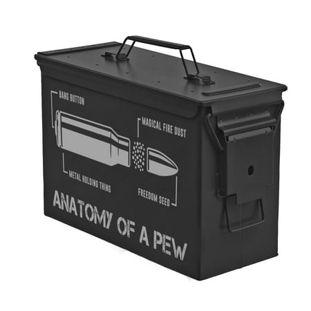 Steel Ammo Can Storage Box Ammunition Case Anatomy Of A Pew (30cal Black)