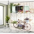 thumbnail image 5 of Ambesonne Rustic Shower Curtain, Bike Flower Countryside, 69"Wx84"L, Multicolor, 5 of 5