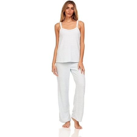 Bearpaw Women's Tank Top and Fuzzy Pajama Pants, 2-Piece Set