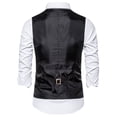 thumbnail image 5 of Pejock Mens Suit Vest Business Formal Dress Slim Fit Casual Waistcoat Vest for Suit or Tuxedo, 5 of 5