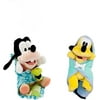 Goofy & Pluto Dog Baby in Blanket Set 11” Plush Soft Doll Stuffed Mickey New