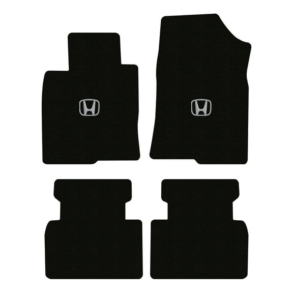 Lloyd Mats LogoMat Custom-Fit 4PC Carpet Floor Mats for 2022-2026 Honda Civic, Black
