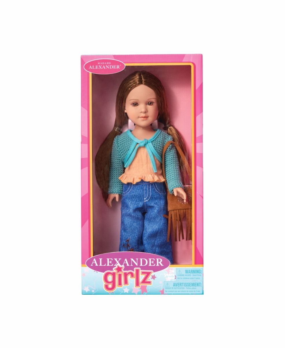 Madame Alexander 14-Inch Alexander Girlz® Fashion Doll, Paisley, Light Skin Tone/Brown Eyes/Brunette Hair