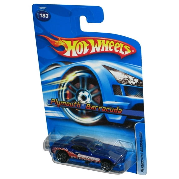 Hot Wheels Plymouth Barracuda (2005) Blue Toy Car #183