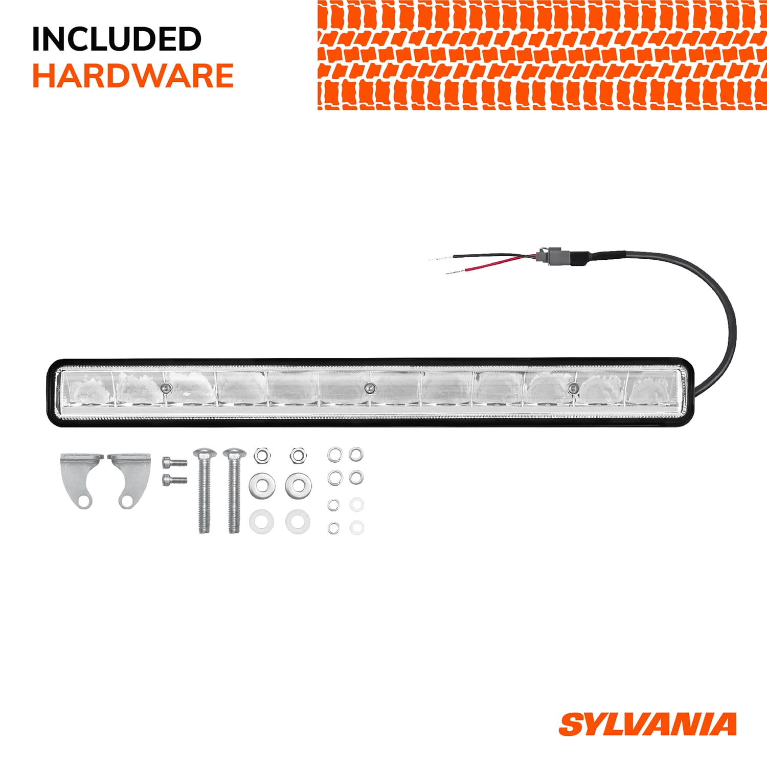 Sylvania - Slim 12 inch LED Light Bar - LIFETIME Limited Warranty - COMBO Spot + Flood Light 4000 Raw Lumens Waterproof Off Road Driving Work Light Pod, Truck, Jeep, Boat, ATV, UTV, SUV, 4x4, 1 Pack